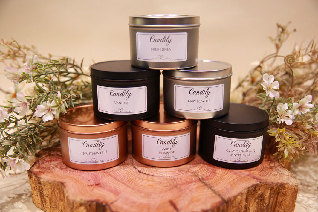 250ml Scented Candle in Luxury Tin.